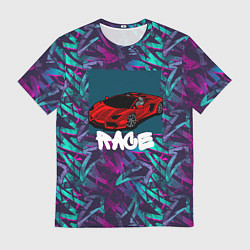 Футболка мужская Гоночный авто, цвет: 3D-принт