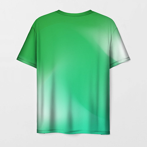 Мужская футболка Градиент зеленый / 3D-принт – фото 2