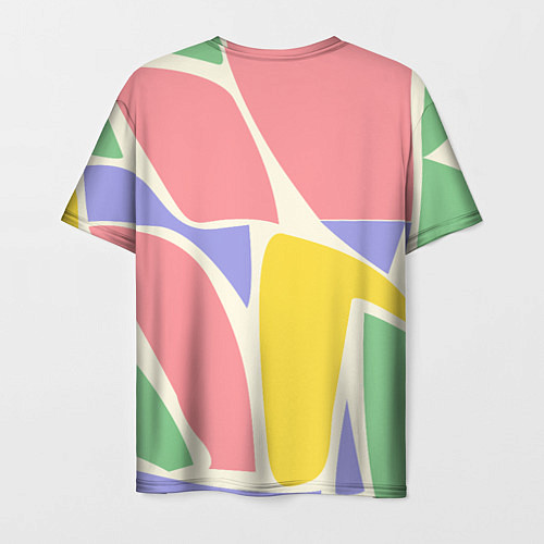Мужская футболка Абстрактные разноцветные фигуры / 3D-принт – фото 2