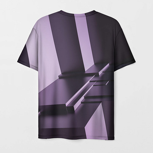 Мужская футболка Фиолетовая геометрия / 3D-принт – фото 2