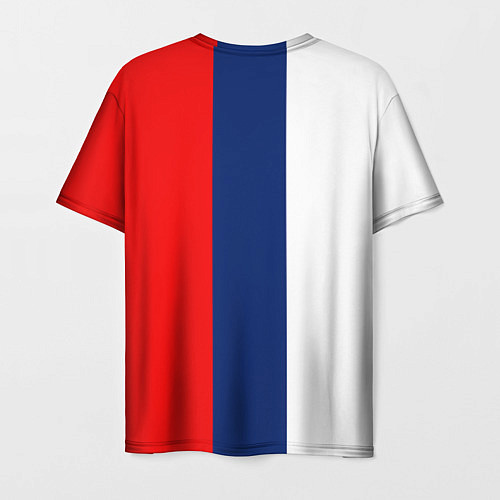 Мужская футболка Russia national team: white blue red / 3D-принт – фото 2