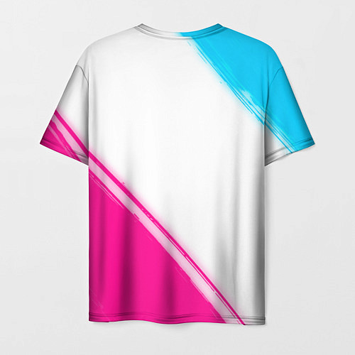 Мужская футболка Lindemann neon gradient style: надпись, символ / 3D-принт – фото 2