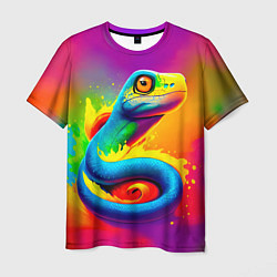 Футболка мужская Змейка в красках, цвет: 3D-принт