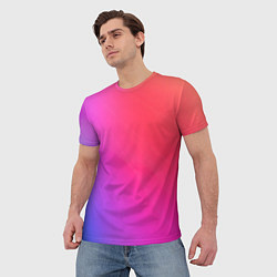 Футболка мужская Цветной градиент, цвет: 3D-принт — фото 2