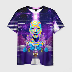 Футболка мужская Goddess with two Beerus - vaporwave, цвет: 3D-принт