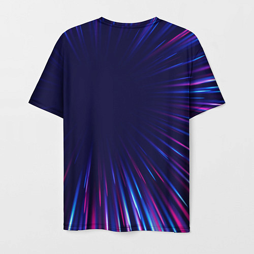 Мужская футболка SsangYong neon speed lines / 3D-принт – фото 2