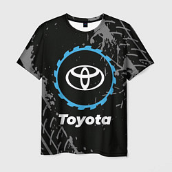 Футболка мужская Toyota в стиле Top Gear со следами шин на фоне, цвет: 3D-принт