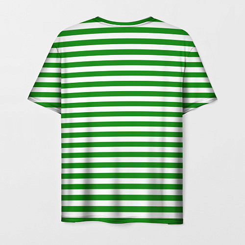 Мужская футболка Тельняшка зеленая Пограничных войск / 3D-принт – фото 2
