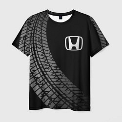 Футболка мужская Honda tire tracks, цвет: 3D-принт