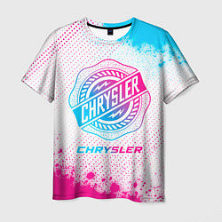Футболка мужская Chrysler neon gradient style, цвет: 3D-принт