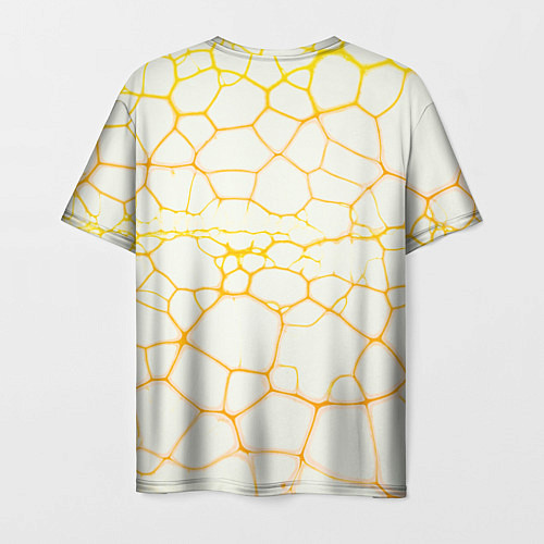 Мужская футболка Жёлтые разломы / 3D-принт – фото 2