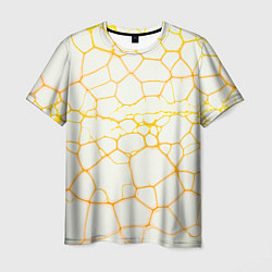 Футболка мужская Жёлтые разломы, цвет: 3D-принт