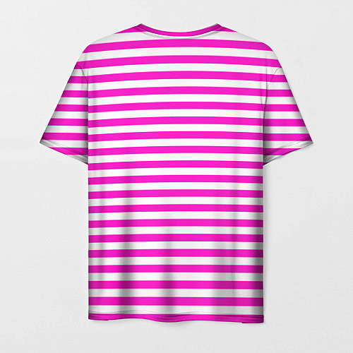 Мужская футболка Ярко-розовые полосы / 3D-принт – фото 2