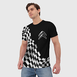 Футболка мужская Citroen racing flag, цвет: 3D-принт — фото 2