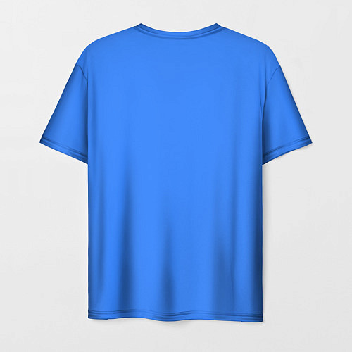 Мужская футболка Однотонный неоновый синий цвет / 3D-принт – фото 2