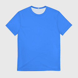 Мужская футболка Однотонный неоновый синий цвет