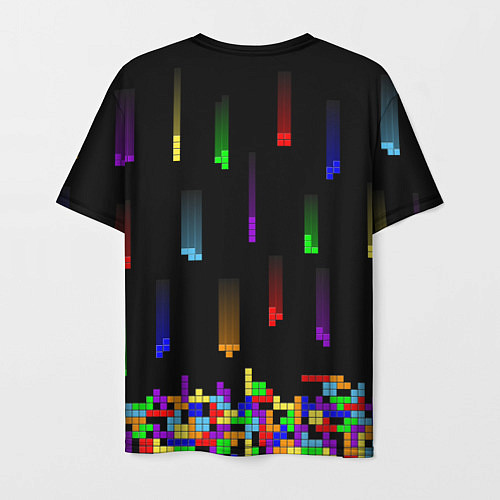 Мужская футболка Falling blocks tetris / 3D-принт – фото 2