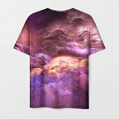 Мужская футболка Фиолетовое облако / 3D-принт – фото 2