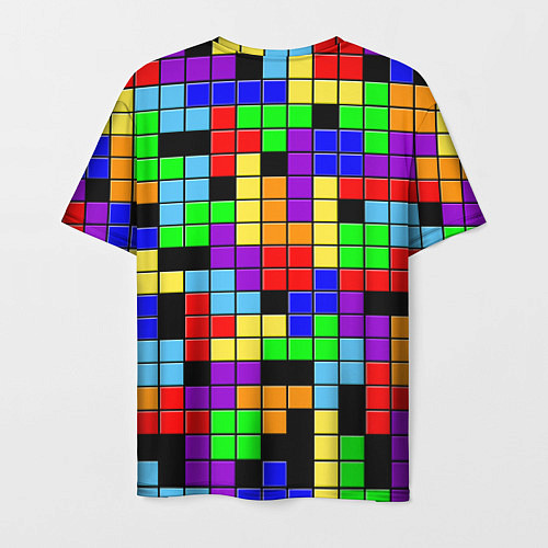 Мужская футболка Тетрис цветные блоки / 3D-принт – фото 2