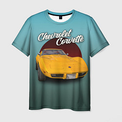 Футболка мужская Американский спорткар Chevrolet Corvette Stingray, цвет: 3D-принт