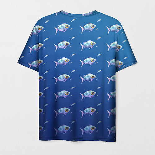 Мужская футболка Subnautica паттерн с рыбками / 3D-принт – фото 2