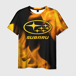 Футболка мужская Subaru - gold gradient, цвет: 3D-принт