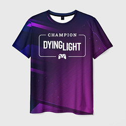 Футболка мужская Dying Light gaming champion: рамка с лого и джойст, цвет: 3D-принт