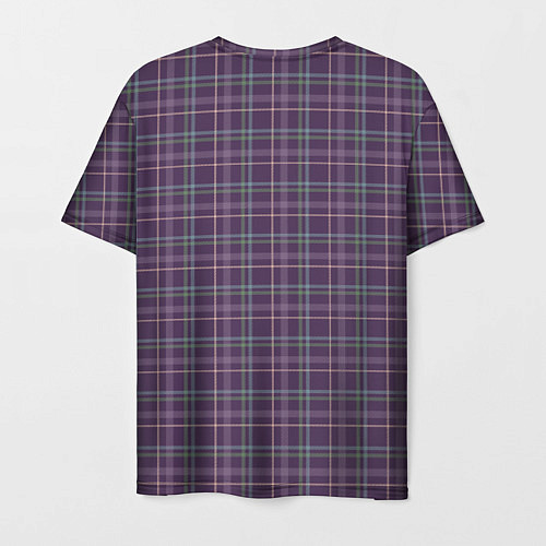 Мужская футболка Джентльмены Шотландка темно-фиолетовая / 3D-принт – фото 2