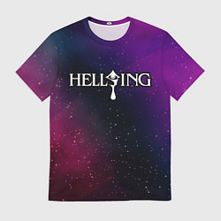 Футболка мужская Hellsing gradient space, цвет: 3D-принт