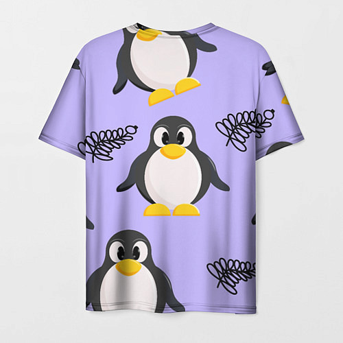 Мужская футболка Пингвин и веточка / 3D-принт – фото 2