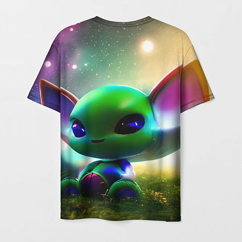 Мужская футболка Крошка инопланетянин / 3D-принт – фото 2