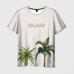 Футболка мужская Пальмы island, цвет: 3D-принт