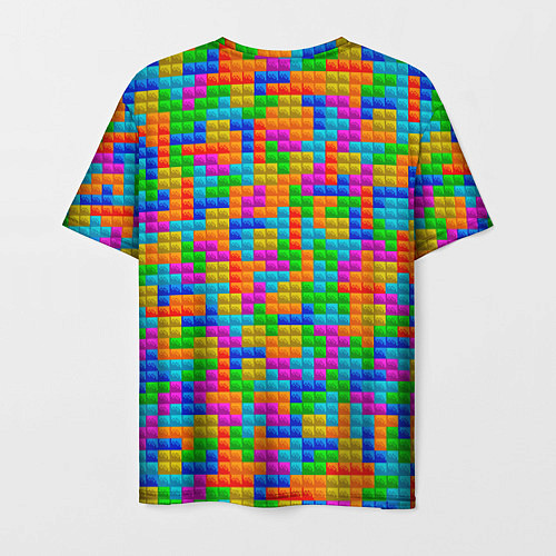 Мужская футболка Крупные блоки Тетрис / 3D-принт – фото 2