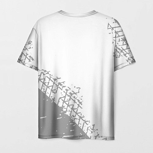 Мужская футболка Citroen speed на светлом фоне со следами шин: надп / 3D-принт – фото 2