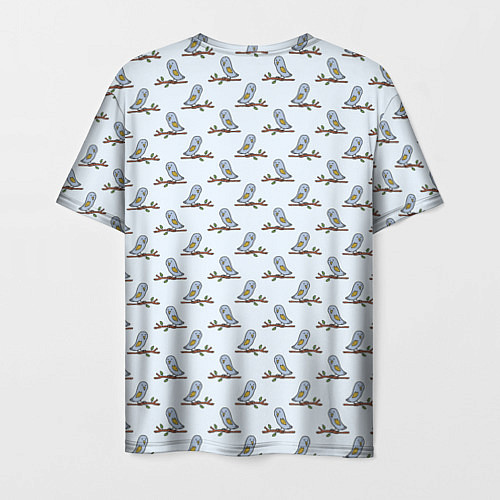 Мужская футболка Совушки на ветках / 3D-принт – фото 2