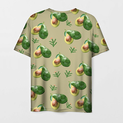 Мужская футболка Авокадо и веточка / 3D-принт – фото 2