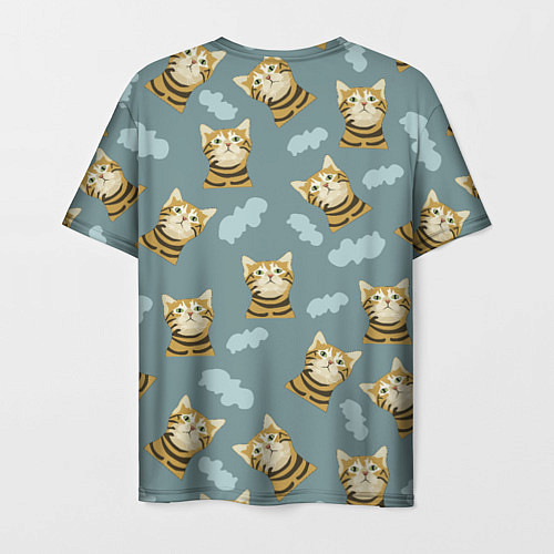 Мужская футболка Кот в облоках / 3D-принт – фото 2