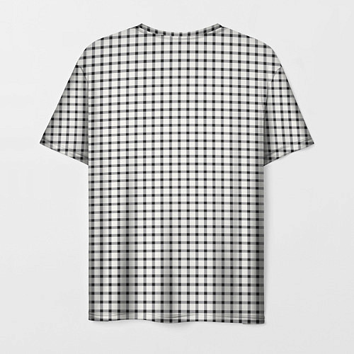 Мужская футболка Мелкая серая клетка / 3D-принт – фото 2