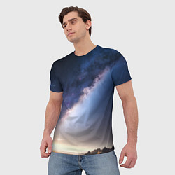 Футболка мужская Звёздное небо и горы, цвет: 3D-принт — фото 2