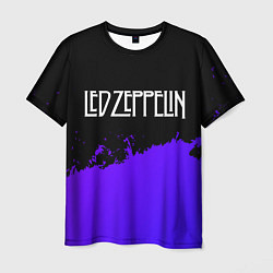 Футболка мужская Led Zeppelin purple grunge, цвет: 3D-принт