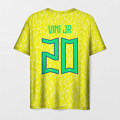 Мужская футболка Винисиус Жуниор ЧМ 2022 сборная Бразилии домашняя / 3D-принт – фото 2