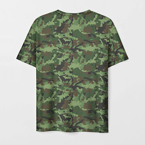 Мужская футболка Камуфляж зелёный / 3D-принт – фото 2