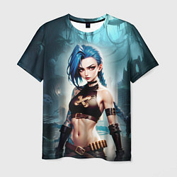 Футболка мужская Jinx arcane League of legends, цвет: 3D-принт