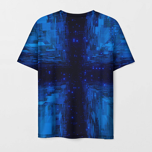 Мужская футболка Тёмно-синие множества фигур / 3D-принт – фото 2