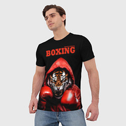 Футболка мужская Boxing tiger, цвет: 3D-принт — фото 2