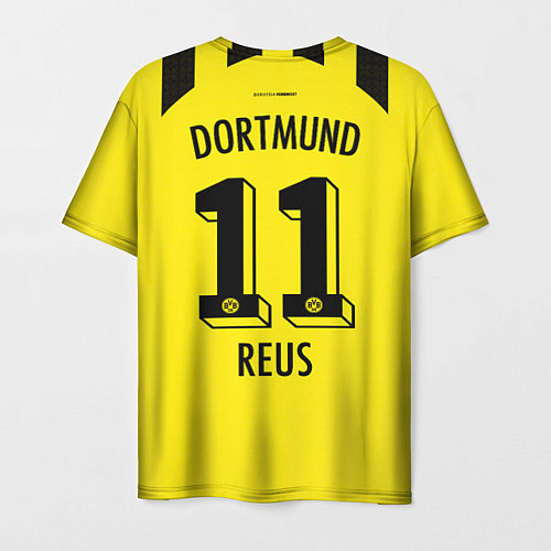 Мужская футболка Марко Ройс Боруссия Дортмунд форма 2223 домашняя / 3D-принт – фото 2