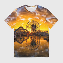 Футболка мужская Река и парк развлечений, цвет: 3D-принт