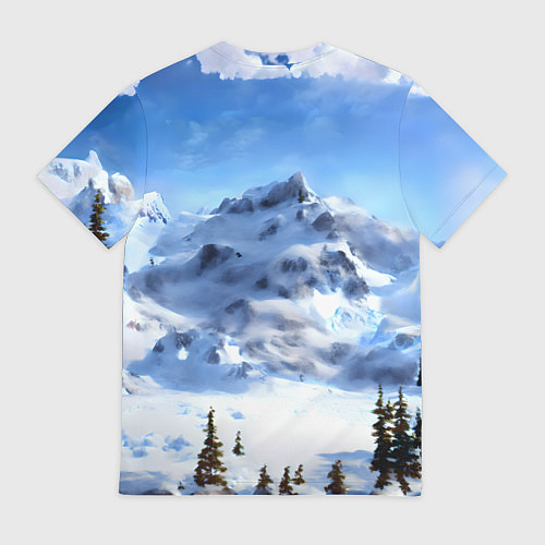 Мужская футболка Мамонт ледникового периода / 3D-принт – фото 2