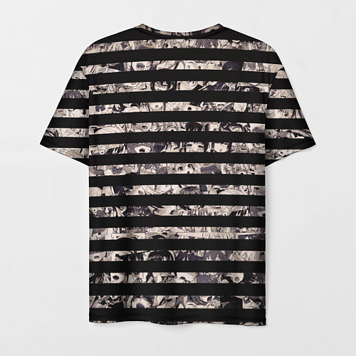 Мужская футболка В полоску с ахегао / 3D-принт – фото 2