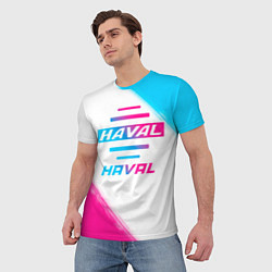 Футболка мужская Haval neon gradient style, цвет: 3D-принт — фото 2